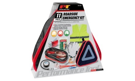 Performance Tool 11pc Roadside Emergency Kit