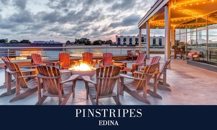 Bowling with Shoe Rental or Bocce for Two or Four at Pinstripes Edina (Up to 40% Off). Eight Options Available.