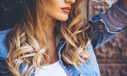 Haircut, and Blowout with 3D Highlights or Balayage and Conditioning at Mona Lisa Eco Spa'lon (Up to 50% Off)