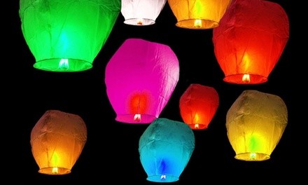 Colorful Paper Sky Lanterns at Best Deal In Town (Up to 64% Off). Five Options Available.