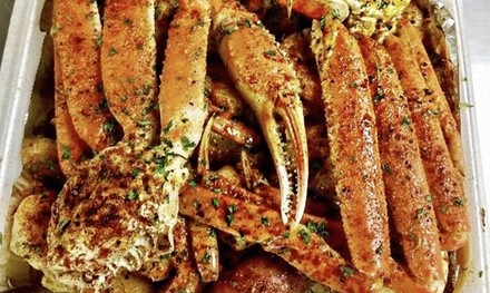 $7 for $10 Towards Food and Drink at Krab Kingz Seafood, Takeout and Dine-In (When Available)