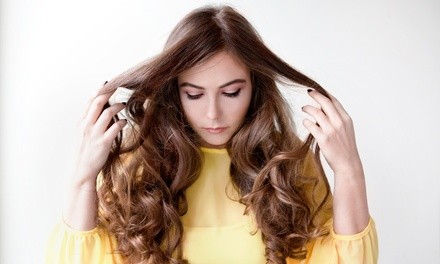 Haircut, Wash, and Blow-Dry with Partial Foil or with Hydrating Hair Mask at Lotus Salon (Up to 45% Off)