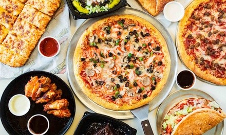 1 Large or 2 Medium Pizzas with 3 Cheeser Breads for Carryout or Dine-In at Hungry Howie's (Up to 48% Off)