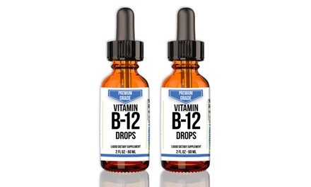 Premium Grade Vitamin B12 Drops (1- or 2- Pack)