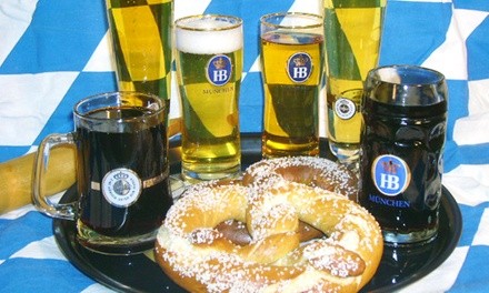 $20 for a German Bier Sampler with Giant Pretzel for Two at Helga's German Restaurant and Deli ($31 Value)