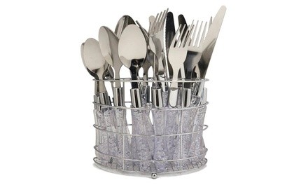 20 Value Pack 2-in-1 Chrome Rack  Flatware Set, Stainless Steel