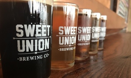 One or Two Tasting Flights and One, or Two Souvenir Pint Glasses at Sweet Union Brewing Company (Up to 55% Off)