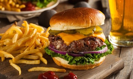 American Food for Two or Four at 25 Burgers and Pizza (Up to 15% Off)