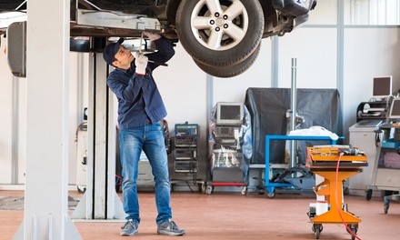 Brake Pad Replacement for 1 Axle or Transmission Fluid Flush & Maintenance at D&S Tire Solutions (Up to 58% Off)