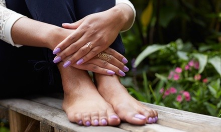 Classic or Gel Manicure and Spa Pedicure at Nails Inc (Up to 50% Off)