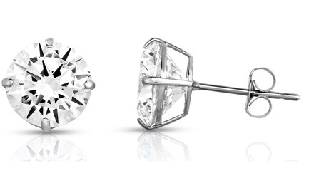 4.00 CTTW Swarovski Elements Crystal Round Cut Studs