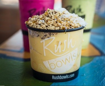 Food and Drink for Takeout or Dine-In When Available at Rush Bowls (Up to 30% Off). Two Options Available.