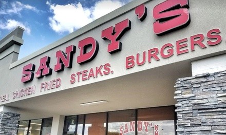 Food and Drink at Sandy's Real Chicken Fried Steak (Up to 30% Off). 2 Options Available.