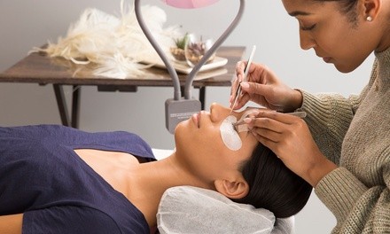 Eyelash Extensions w/ Brow Wax and Optional Three-Week Fill from Blanca at Martha's Hair Studio (Up to 62% Off)