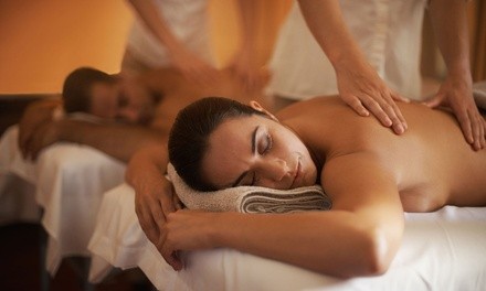 60-Minute Swedish or Deep Tissue Couples Massage with Optional Addons (Up to 29% Off). Four Options Available.