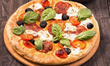 Food and Drink at Brunello's Pizzeria, Takeout and Dine-In if Available (Up to 30% Off). Two Options Available.