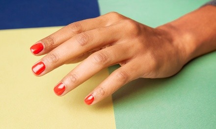 Gel Manicure with Optional Eyebrow Wax at DelPhi Nails and Aesthetics (Up to 30% Off)