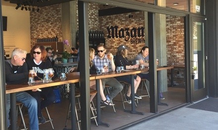 Food and Drinks for One or Two at Mazama Brewing (Up to 25% Off)