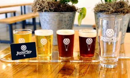 $20 for Flight of Four Beers with $10 Gift Card and Signature Glass at Round Trip Brewing ($28 Value)