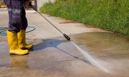 Pressure Washing for a Patio, Pool Deck, or a Standard-Size Driveway from Magic Bubbles (Up to 54% Off)