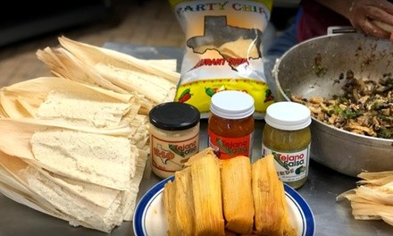 $23.45 for Two Dozen Tamales and One Jar of Salsa at Tejano Salsa - Tamales A Mano, Takeout ($33.50 Value) 