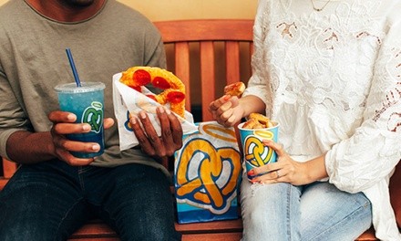 $7 for $10 Toward Food and Drink for Takeout and Dine-In if Available at Auntie Anne's