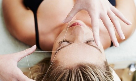 One or Three Custom Facials with Eyebrow Threading at Heaven's Beauty Salon (Up to 68% Off)