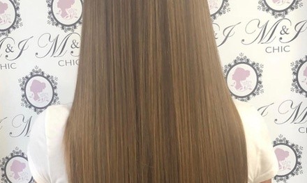 One Keratin Treatment or Shampoo, Deep Conditioning, and Blow-Dry at M & I Chic Beauty Salon (Up to 70% Off)