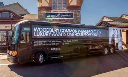 $27 for Round-Trip Service to Woodbury Common Premium Outlets from ShortLine/Coach USA ($42 Value)   