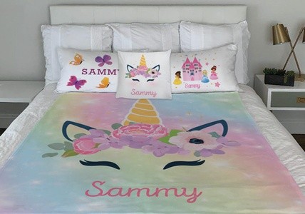 One or Two Kid's Pillowcases & Blankets from Monogram Online (79% Off) 