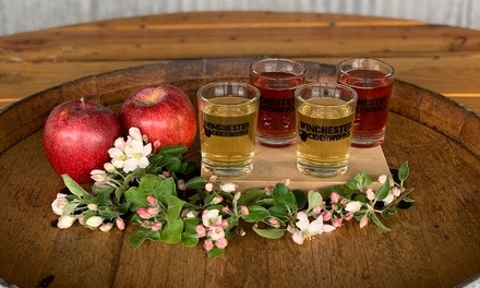 $15 for Cider Flight of Eight 3oz Ciders and $10 Gift Card Credit at Winchester Ciderworks ($25 Value)