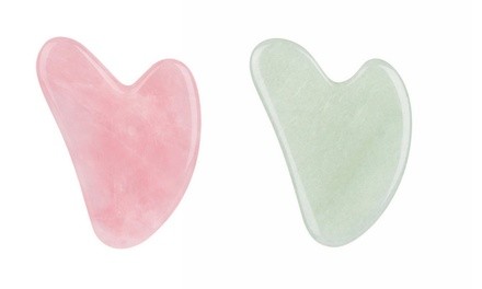 Gua Sha Facial Tools Natural Jade Rose Quartz Guasha Board