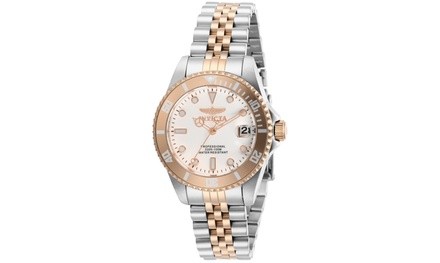 Invicta Women's 29193 Pro Diver Quartz 3 Hand White Dial Watch