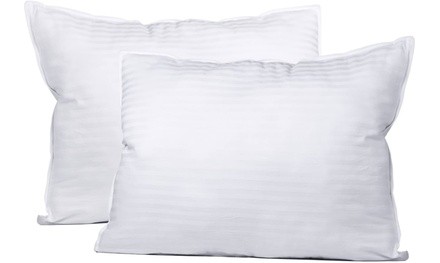 2 Pack of Queen Sized Super Plush Gel-Fiber Filled Pillows