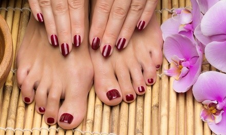 Classic, Gel, or Full Set Manicure or Classic, Detox, or Jelly Pedicure at Eyez On You ll (Up to 32% Off)