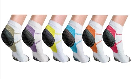 Unisex Ankle-Length Compression Socks (6 Pairs)