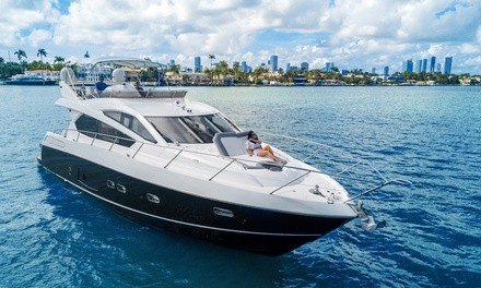 Four-, Six-, or Eight-Hour Boat Charter of the Sunseeker Manhattan 70' from Yacht Charter Miami (Up to 40% Off)