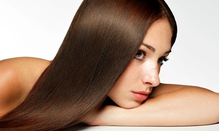 Keratin Smoothing Treatment with Optional Haircut at Bellatair Salon (70% Off) 