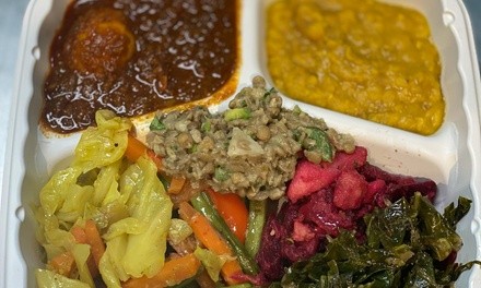 Vegetarian/Vegan Ethiopian Cuisine at Greens N Teff, Takeout and Dine-In if Available (Up to 35% Off). 2 Options