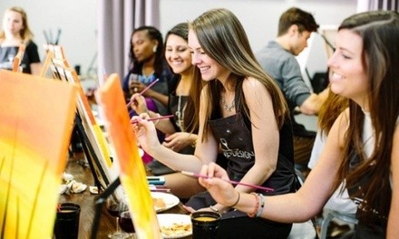 $28 for Two-Hour BYOB Canvas Painting Class for One at Wine & Design ($35 Value)