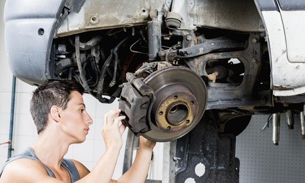 Brake Pad Replacement and Installation at Above And Beyond Auto Care (Up to 55% Off). Four Options Available.