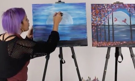 Admission to Live Online Painting & Vino Class from Painting & Vino (Up to 30% Off)