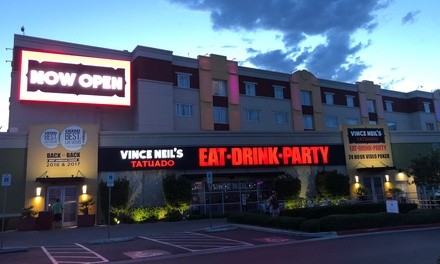 $75 for Steak Dinner for Two at Vince Neil's Tatuado Eat Drink Party, Dine-in or Carryout ($132 Value)