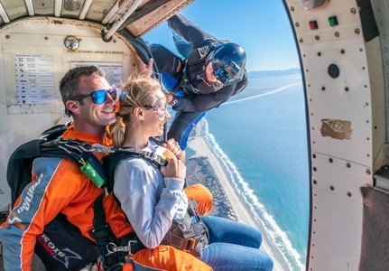 One 8000ft Tandem Skydiving Jump or $44.10 for $100 Toward One 15000ft Tandem Jump from GoJump Santa Cruz