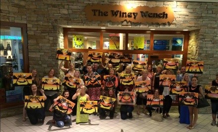 Paint and Sample Class for One, Two, or Four at The Winey Wench (Up to 25% Off)