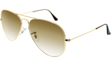 Ray-Ban Men's Gradient Aviator RB3025-001/51-58 Gold Sunglass