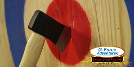 G-Force Axe-Throwing Game for One, Two, Four, or Eight at  G-Force Adventure Center  (Up to 48% Off) 