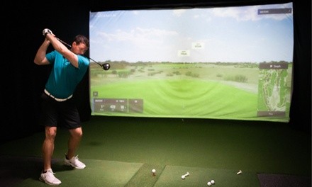 One or Two Hours of Golf on an Indoor Simulator at GolfCave (Up to 42% Off)