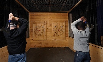 One 60- or 90-Minute Axe Throwing Session for Two at Awful Axe Throwing (Up to36% Off)