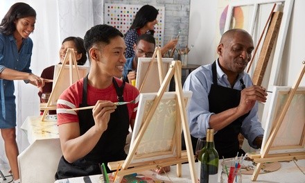 One Hour of Open Paint Studio for One, Two, or Four with Canvas at Brandi Cottingham Art (Up to 70% Off)